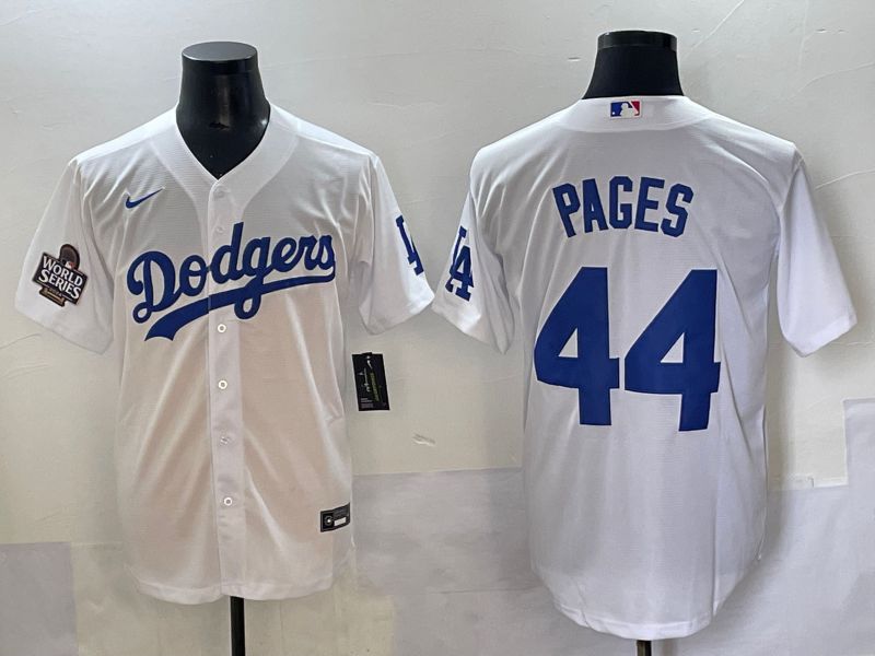 Men 2025 Los Angeles Angels #44 Pages White Game Nike MLB Jersey style 6